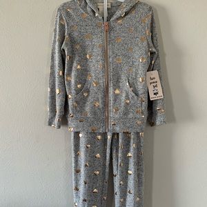 Girls hoodie top and pants set.